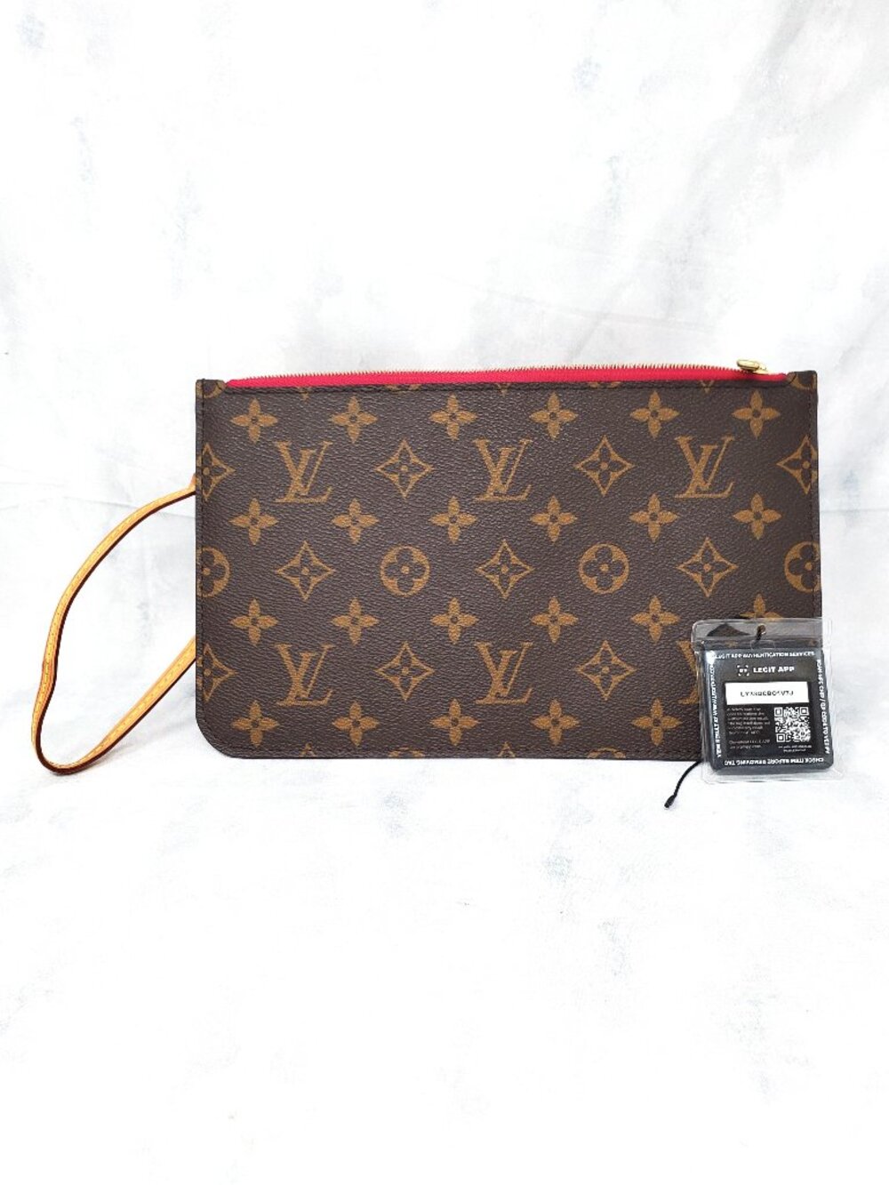 Louis Vuitton Neverfull MM Pochette Monogram Canvas Wristlet Pouch - Picture 1 of 12